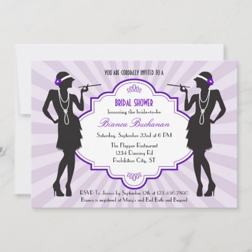 Flapper Bridal Shower Invitation