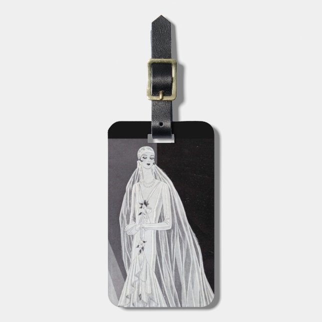 Flapper Bride Luggage Tag (Front Vertical)