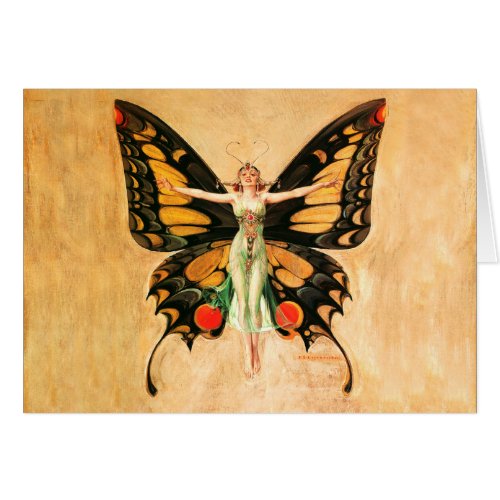 Flapper Butterfly Flying Woman Illustration