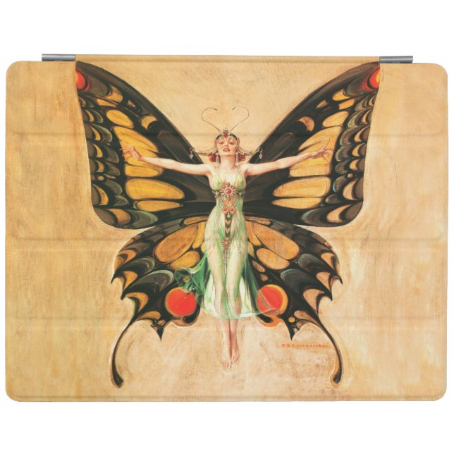 Flapper Butterfly Flying Woman Illustration iPad Smart Cover (Horizontal)