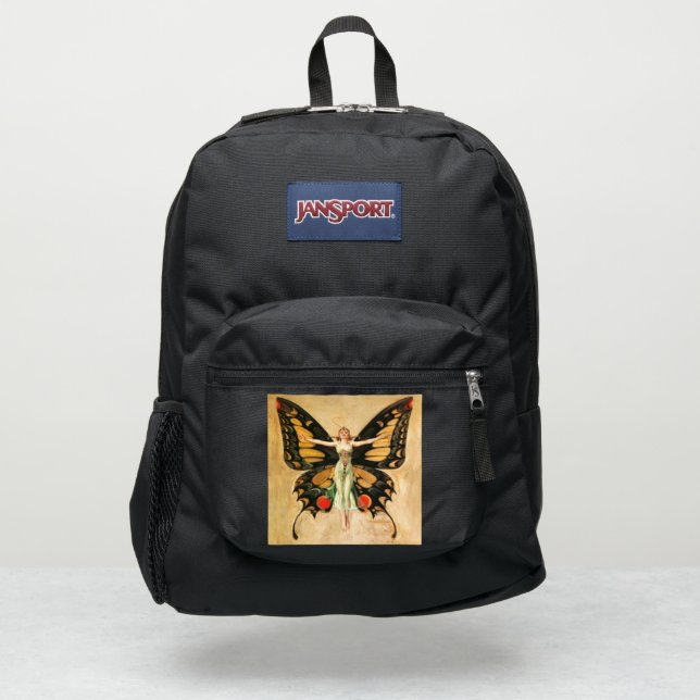 Flapper Butterfly Flying Woman Illustration JanSport Backpack (Front)