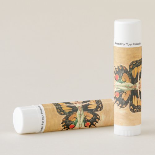 Flapper Butterfly Flying Woman Illustration Lip Balm