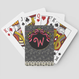 Flapper Chic (Monogrammed Playing Cards) Poker Cards
