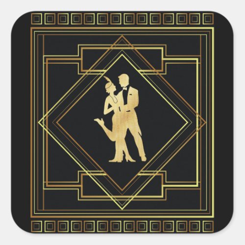 flapper couple stickers