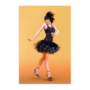 Flapper Dancing Vintage Acrylic Print
