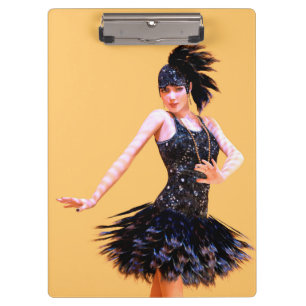 Flapper Dancing Vintage Clipboard