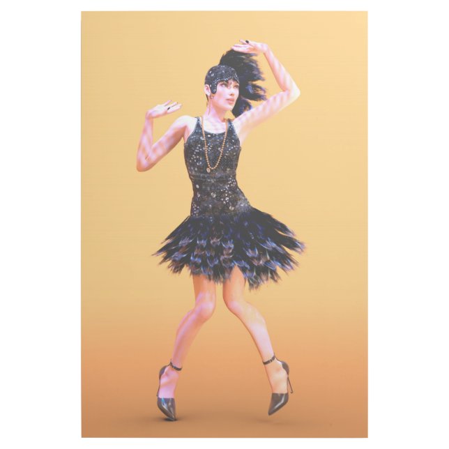 Flapper Dancing Vintage Gallery Wrap (Front)