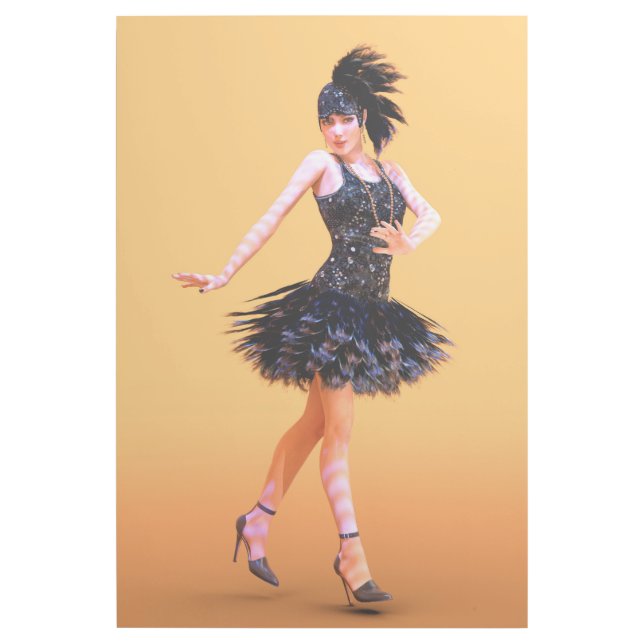 Flapper Dancing Vintage Gallery Wrap (Front)