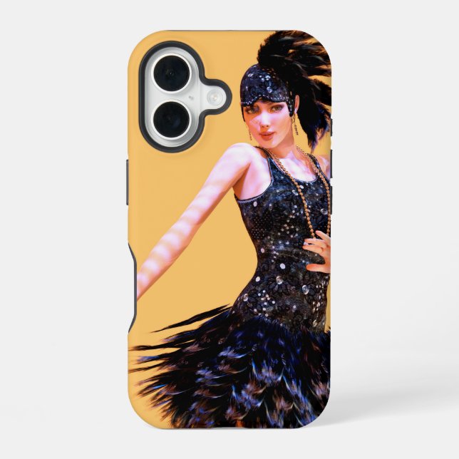 Flapper Dancing Vintage iPhone Case (Back)