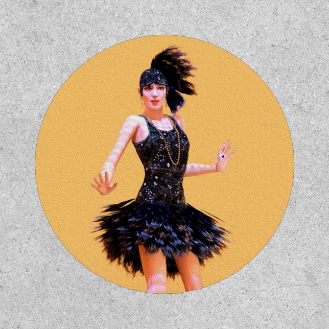 Flapper Dancing Vintage Patch (Front)