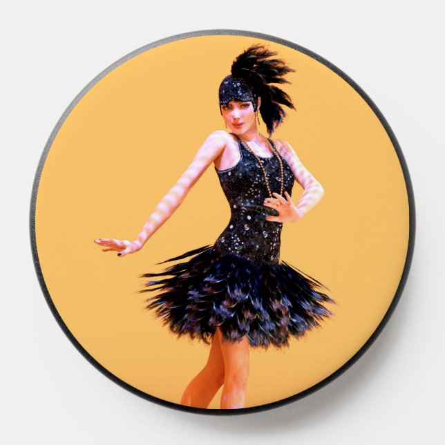 Flapper Dancing Vintage PopSocket (Popsocket)
