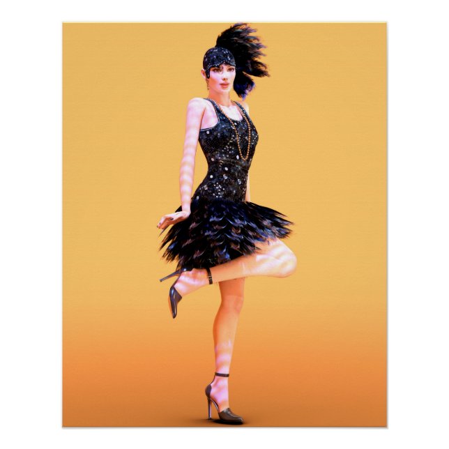 Flapper Dancing Vintage Poster (Front)