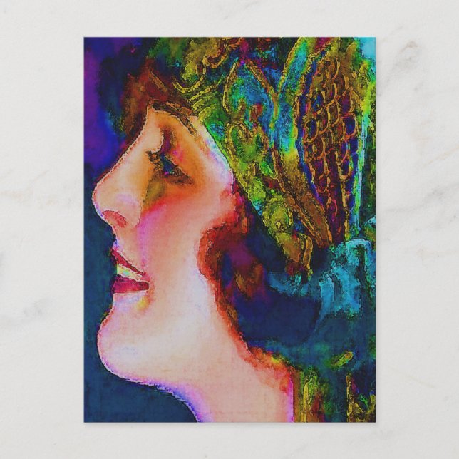 FLAPPER' FACE POSTCARD (Front)