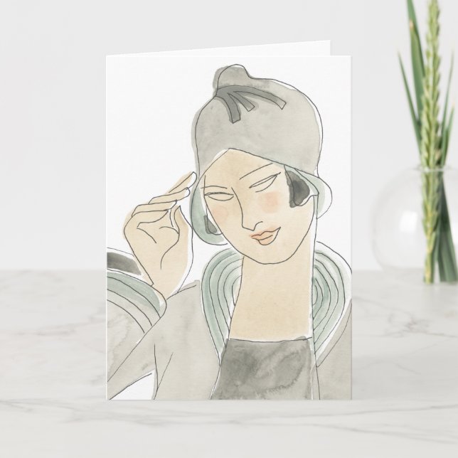 Flapper Fashion Sketch Card (Front)