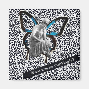 Flapper Girl - Altered Art Magnet