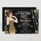 Flapper Girl Birthday Invitation