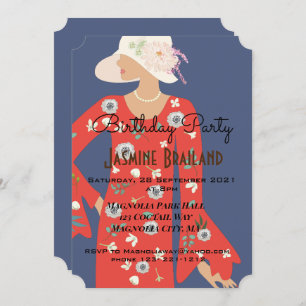 Flapper Girl Birthday Party invitaion Invitation