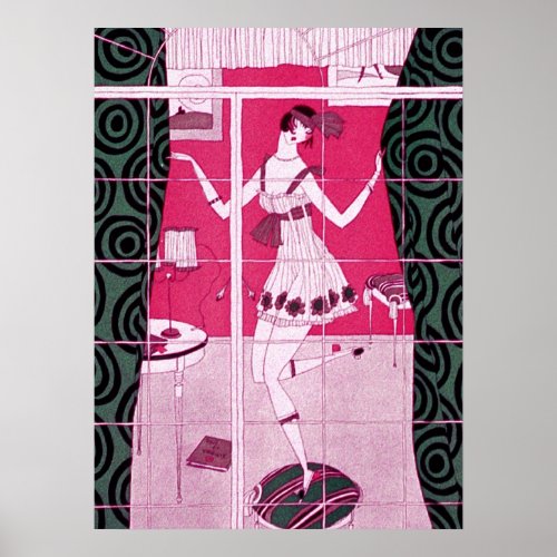 Flapper Girl Dancing Poster