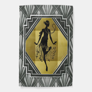 flapper girl garden flag