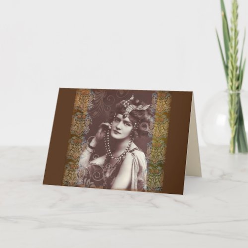 flapper girl greeting card