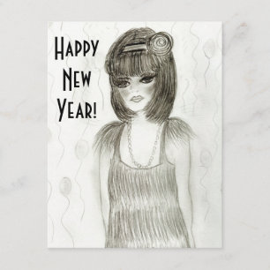 Flapper Girl New Year Invites