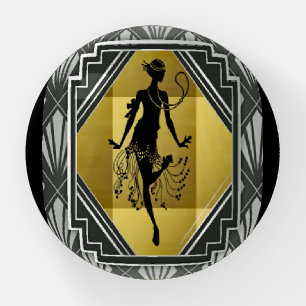 flapper girl paperweight