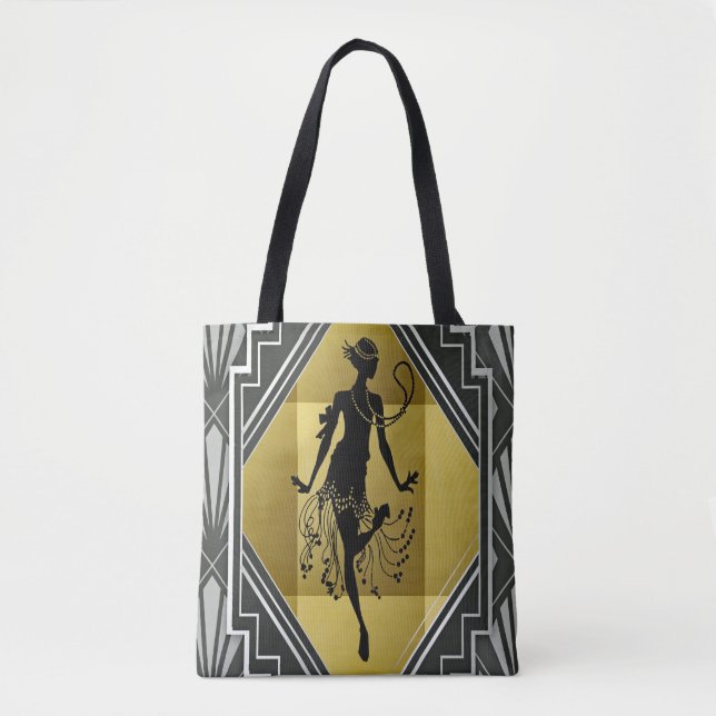 flapper girl tote bag (Front)