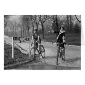 Flapper Girls Riding Bicycles, 1925 (Front Horizontal)