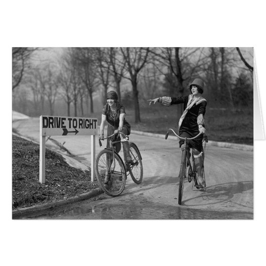 Flapper Girls Riding Bicycles, 1925 Cards (Front Horizontal)