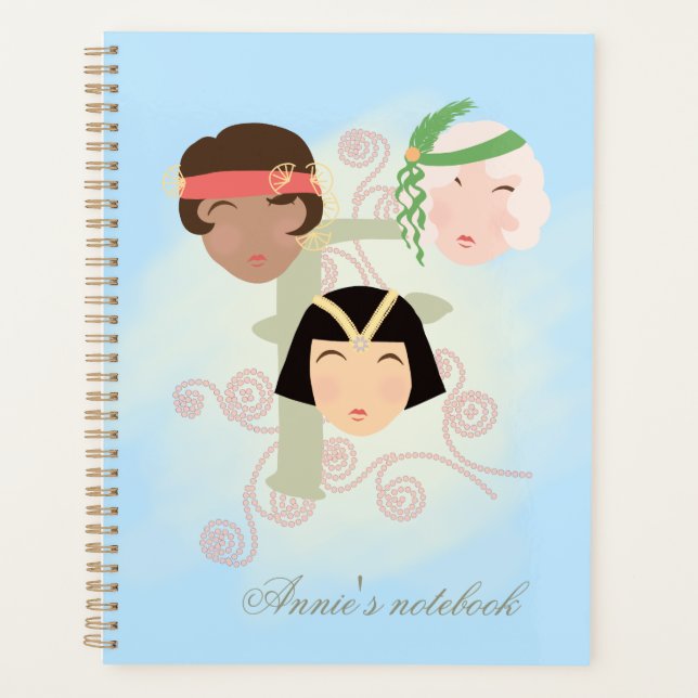 Flapper girls roaring twenties planner (Front)