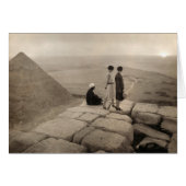 Flapper Girls Sunrise Khufu Pyramid, Egypt 1920 (Front Horizontal)