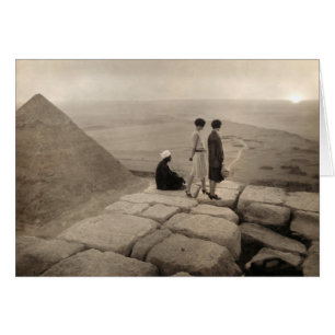 Flapper Girls Sunrise Khufu Pyramid, Egypt 1920