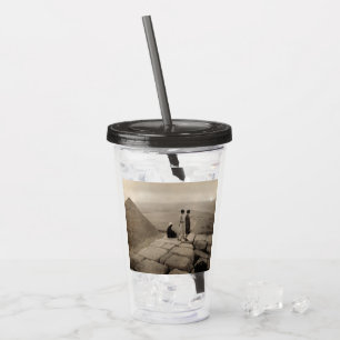 Flapper Girls Sunrise Khufu Pyramid, Egypt 1920 Acrylic Tumbler