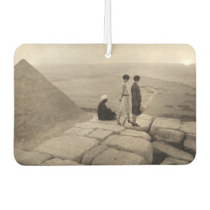 Flapper Girls Sunrise Khufu Pyramid, Egypt 1920 Air Freshener