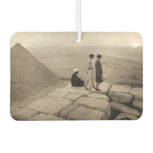 Flapper Girls Sunrise Khufu Pyramid, Egypt 1920  Air Freshener