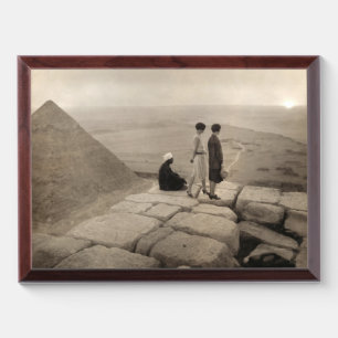 Flapper Girls Sunrise Khufu Pyramid, Egypt 1920 Award Plaque