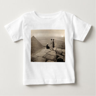 Flapper Girls Sunrise Khufu Pyramid, Egypt 1920 Baby T-Shirt
