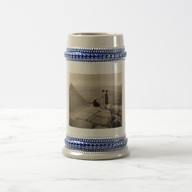 Flapper Girls Sunrise Khufu Pyramid, Egypt 1920  Beer Stein (Center)
