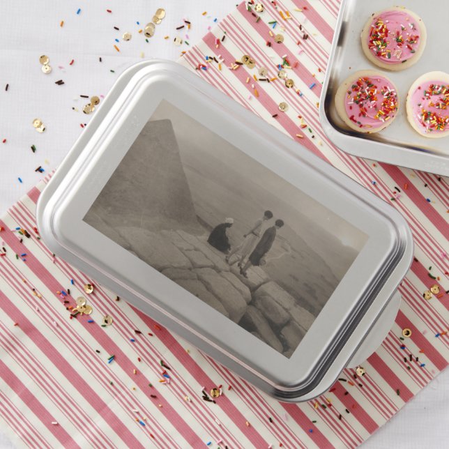 Flapper Girls Sunrise Khufu Pyramid, Egypt 1920  Cake Pan (In Situ)