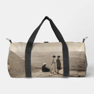 Flapper Girls Sunrise Khufu Pyramid, Egypt 1920 Duffle Bag