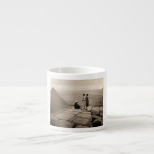Flapper Girls Sunrise Khufu Pyramid, Egypt 1920 Espresso Cup