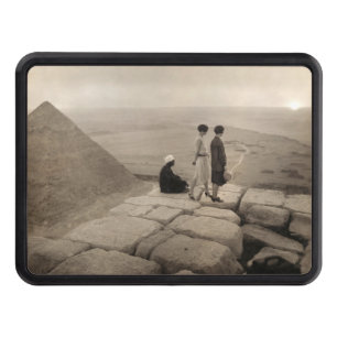 Flapper Girls Sunrise Khufu Pyramid, Egypt 1920 Hitch Cover