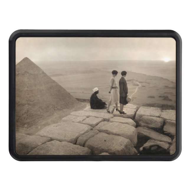 Flapper Girls Sunrise Khufu Pyramid, Egypt 1920  Hitch Cover (Front)