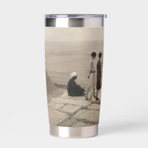 Flapper Girls Sunrise Khufu Pyramid, Egypt 1920 Insulated Tumbler