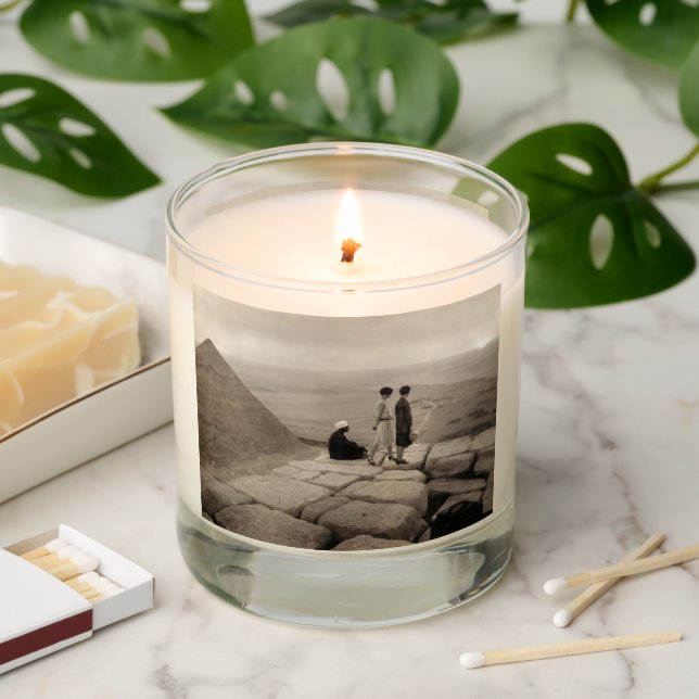 Flapper Girls Sunrise Khufu Pyramid, Egypt 1920  Scented Candle (Lit)