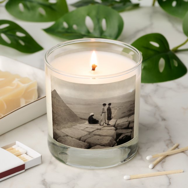 Flapper Girls Sunrise Khufu Pyramid, Egypt 1920  Scented Candle (Lit)