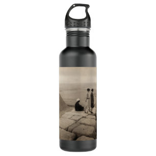 Flapper Girls Sunrise Khufu Pyramid, Egypt 1920 Stainless Steel Water Bottle