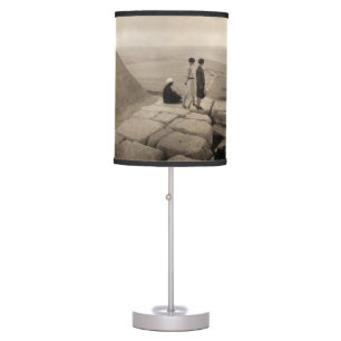 Flapper Girls Sunrise Khufu Pyramid, Egypt 1920 Table Lamp