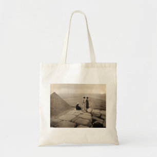 Flapper Girls Sunrise Khufu Pyramid, Egypt 1920 Tote Bag
