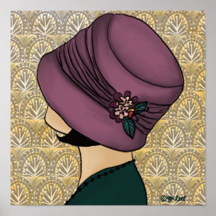 Flapper In a Hat Poster